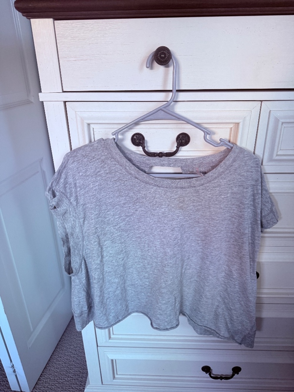 Free People Movement My Time Tee Heather Grey Size S Open Back
